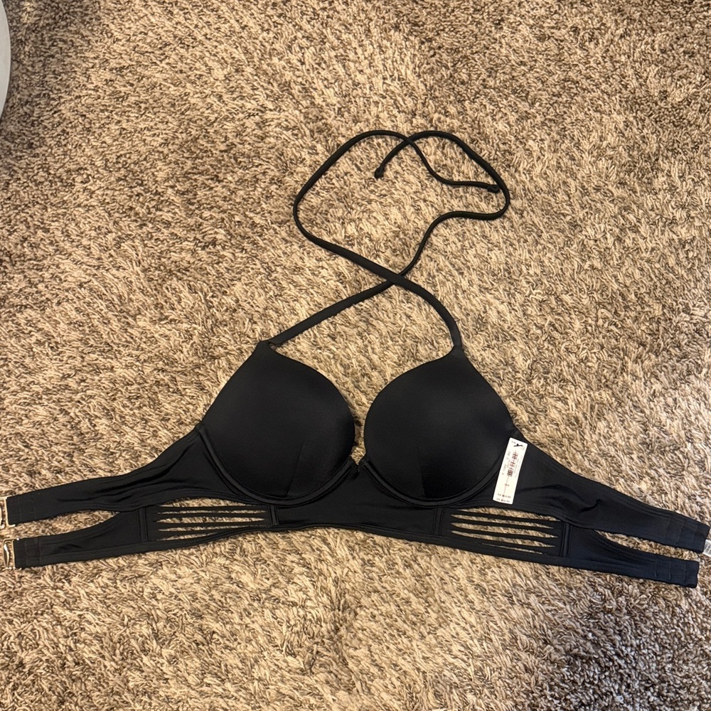 Victoria's Secret Black bombshell longline Bikini Top